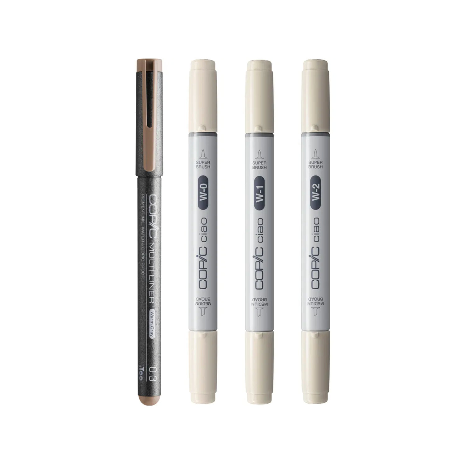 COPIC CIAO MARKERSET LIGHT WARM GREY SHADE 3+1 MULTILINER 2