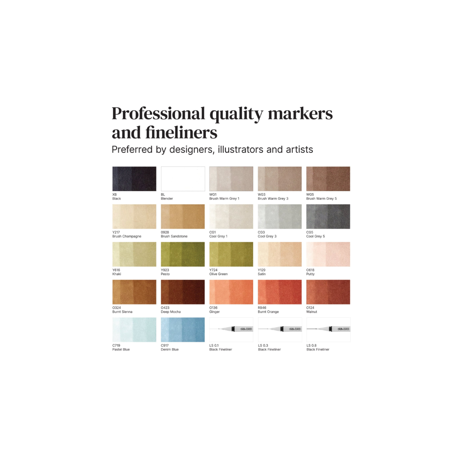 WINSOR & NEWTON PROMARKER SET INTERIOR DESIGN 26X ETUI 4