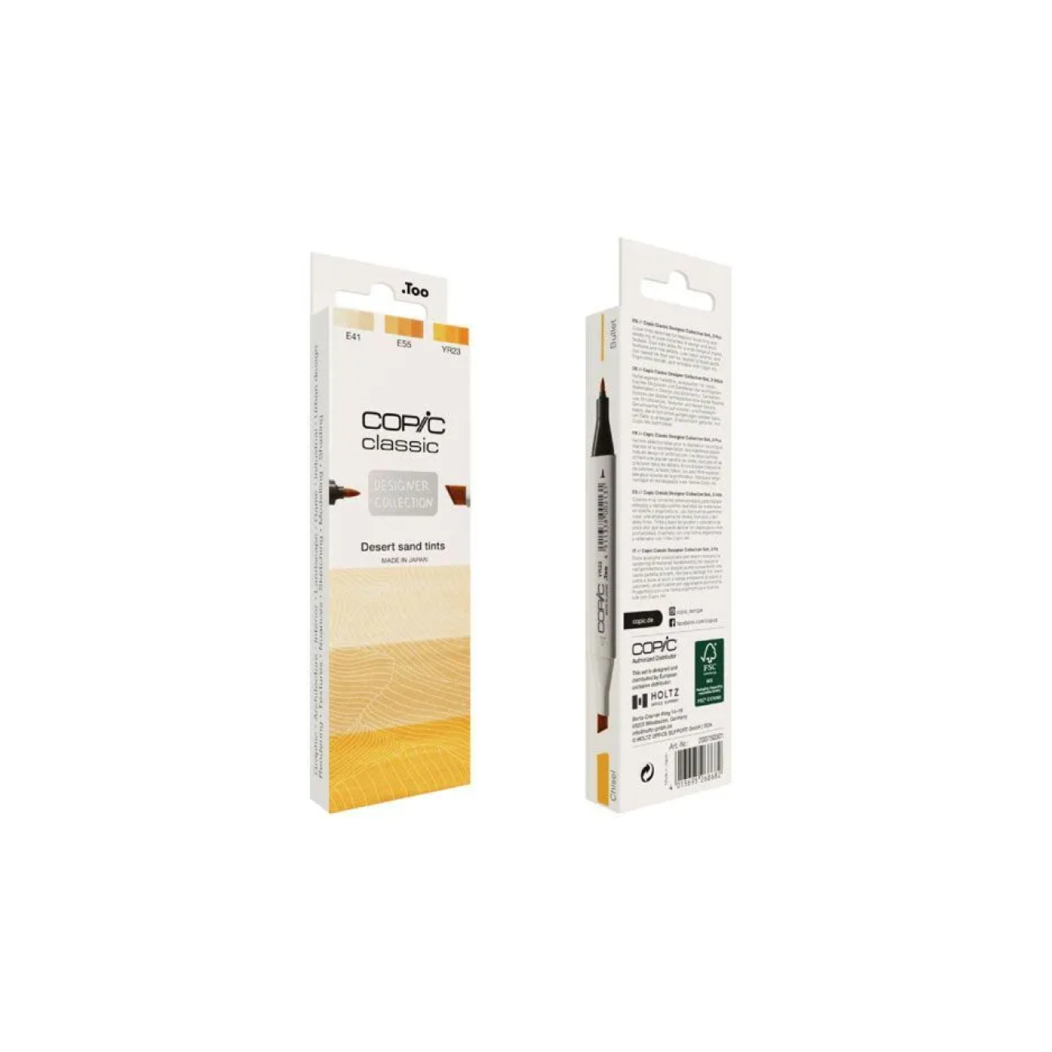 COPIC CLASSIC MARKER SET DESIGNER COLLECTION DESERT SAND TINTS 3X 5