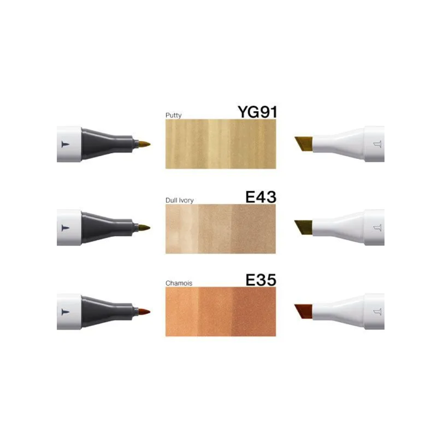 COPIC CLASSIC MARKER SET DESIGNER COLLECTION PALE WOOD TINTS 3X 2