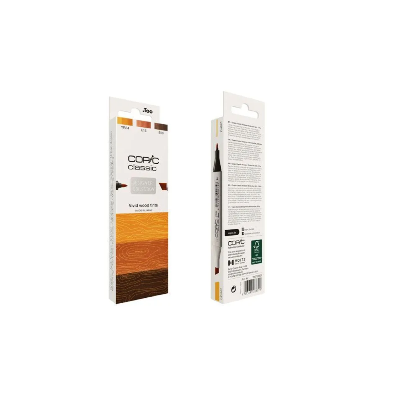COPIC CLASSIC MARKER SET DESIGNER COLLECTION VIVID WOOD TINTS 3X 5
