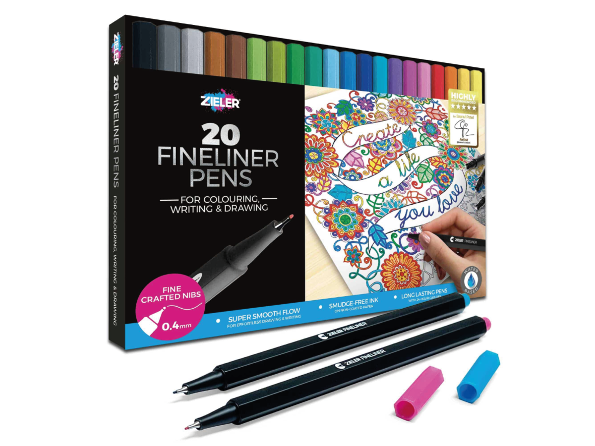 ZIELER COLOURED FINELINER STARTER SET 2