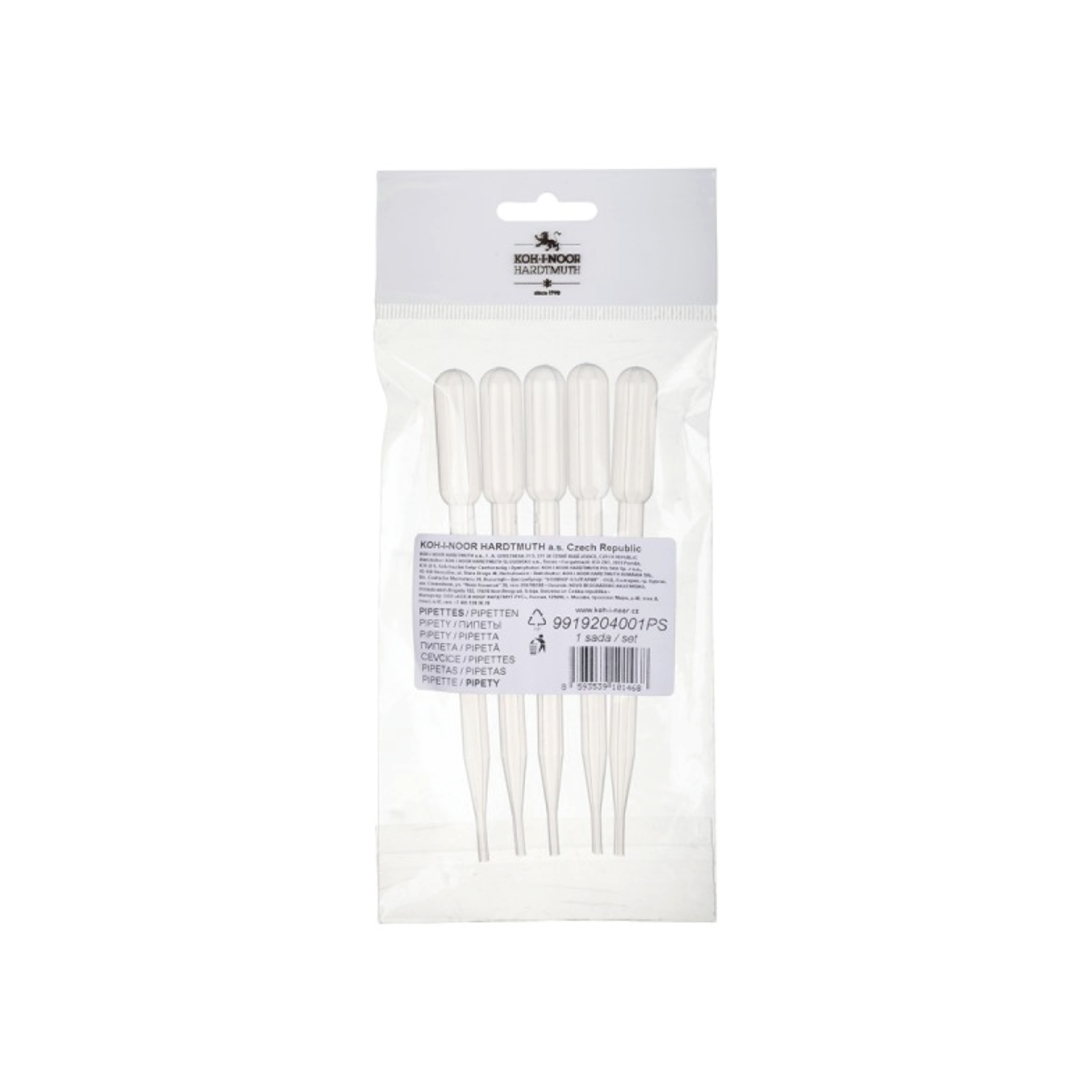 KOH-I-NOOR PIPETTEN SET 5X 2