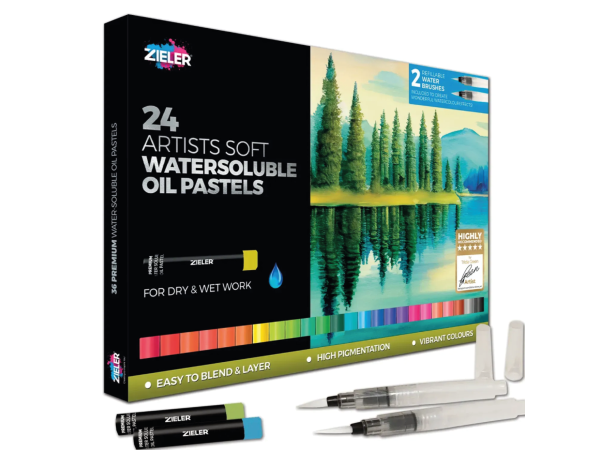 ZIELER PREMIUM WATER SOLUBLE OIL PASTELS STARTER SET 2