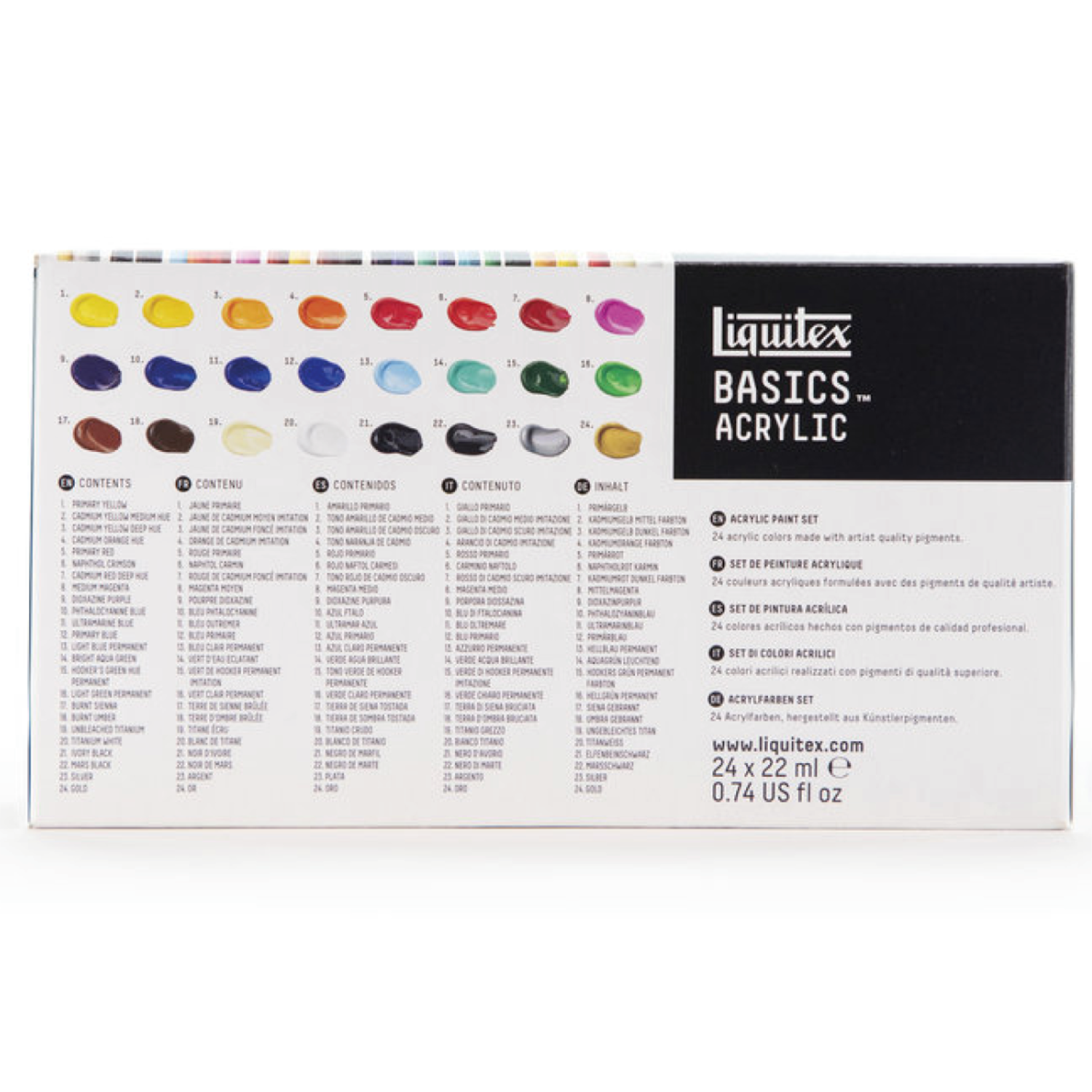 LIQUITEX BASICS ACRYLFARBEN SET 24X22ML 5
