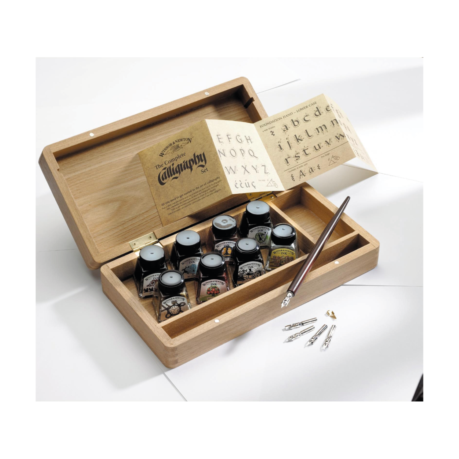 WINSOR & NEWTON CALLIGRAPHY INKS COMPLETE CALLIGRAPHY SET 14X 2