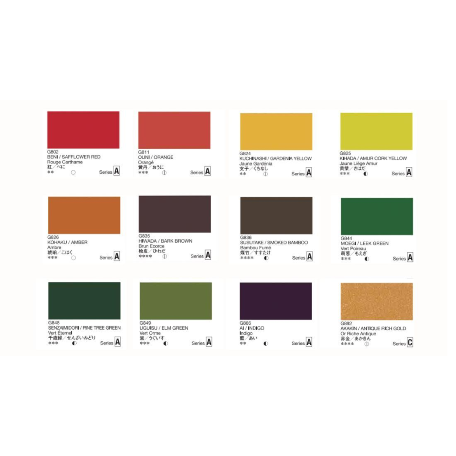 HOLBEIN ARTISTS' GOUACHE IRODORI AUTUMN 15ML SET 12X 2