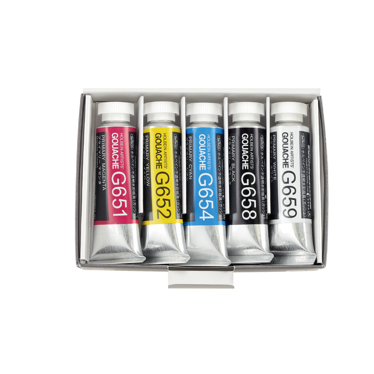 HOLBEIN ARTISTS' GOUACHE G741 15ML PRIMARY SET 5X 3