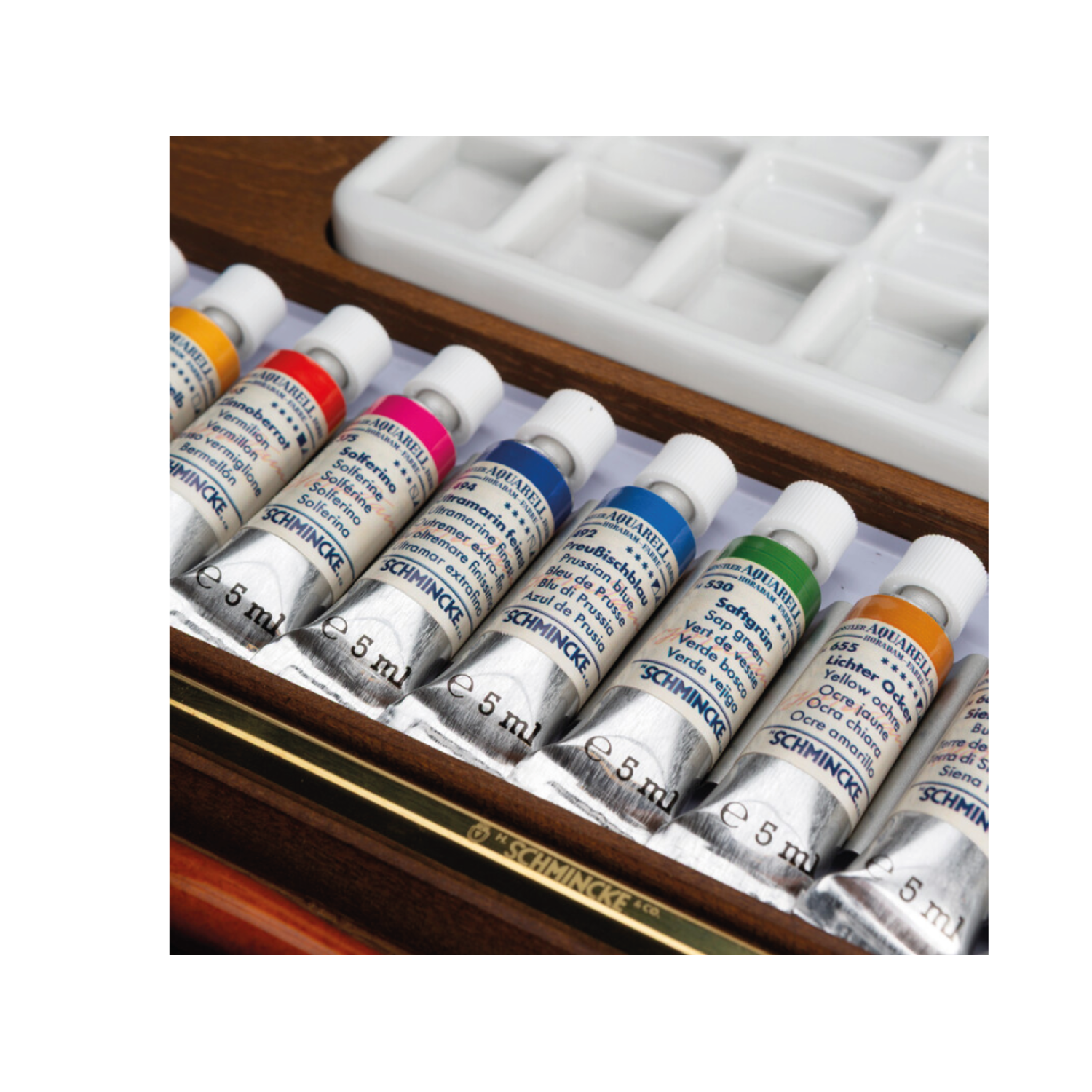 SCHMINCKE HORADAM AQUARELL RETRO LUXUS HOLZKASTEN 5 ML 12X WECK=WECK 2