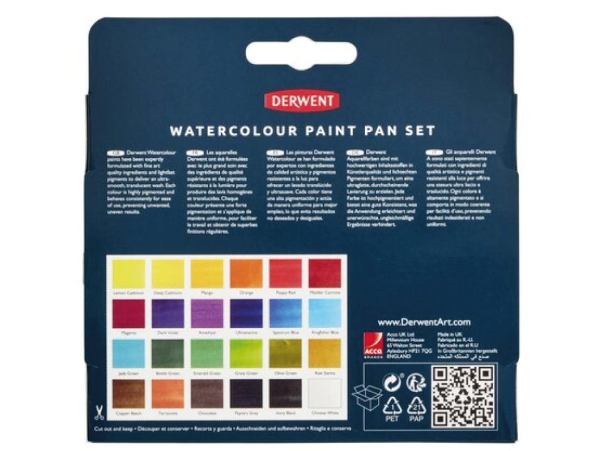 DERWENT AQUARELVERF SET WATERCOLOUR 24X NAP 2