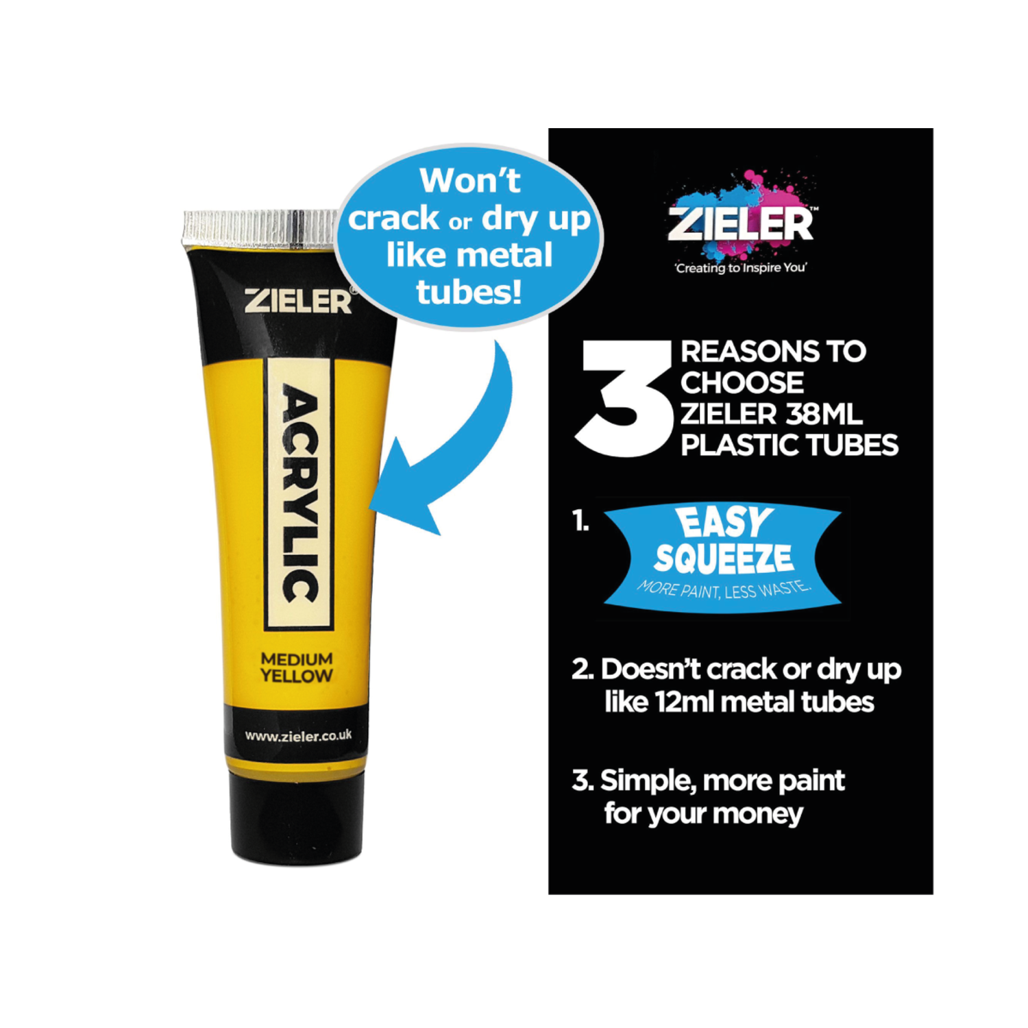 ZIELER ACRYLFARBENSET 10 X 38ML 4