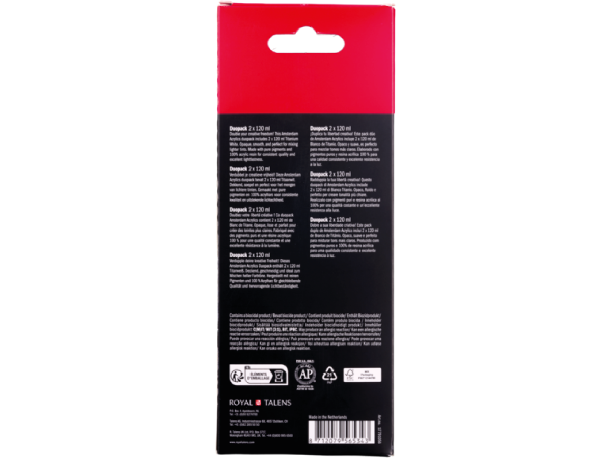 TALENS AMSTERDAM ACRYLFARBE DUOPACK TITANWEISS 120 ML 3