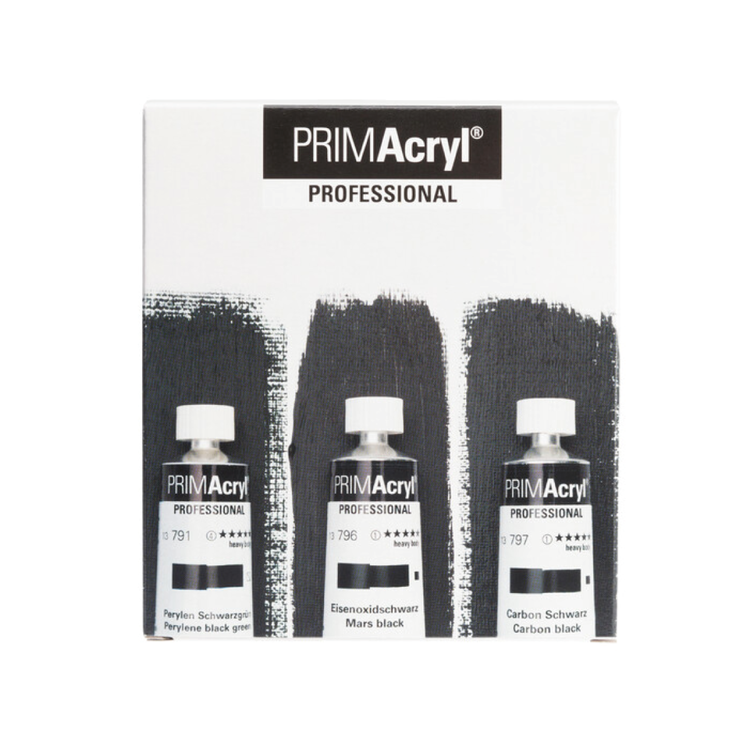 SCHMINCKE PRIMACRYL SET STARTER 35ML BLACK SHADES 3X OP=OP 2