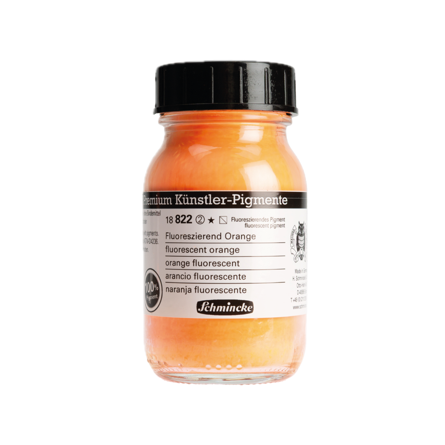 SCHMINCKE PIGMENT 822 FLUORESCENT ORANGE 100ML 2