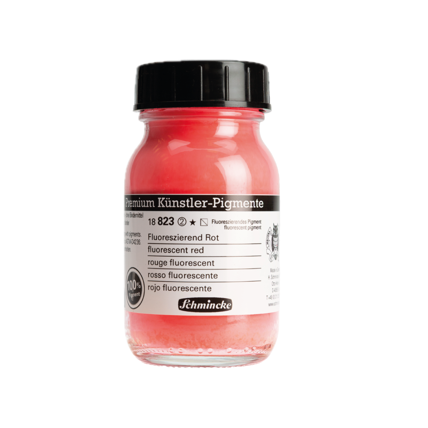 SCHMINCKE PIGMENT 823 FLUORESCENT RED 100ML 2