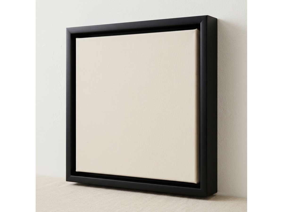 SCHATTENFUGENRAHMEN SCHWARZ DELUXE EXTRA TIEF FÜR 30X30CM 4
