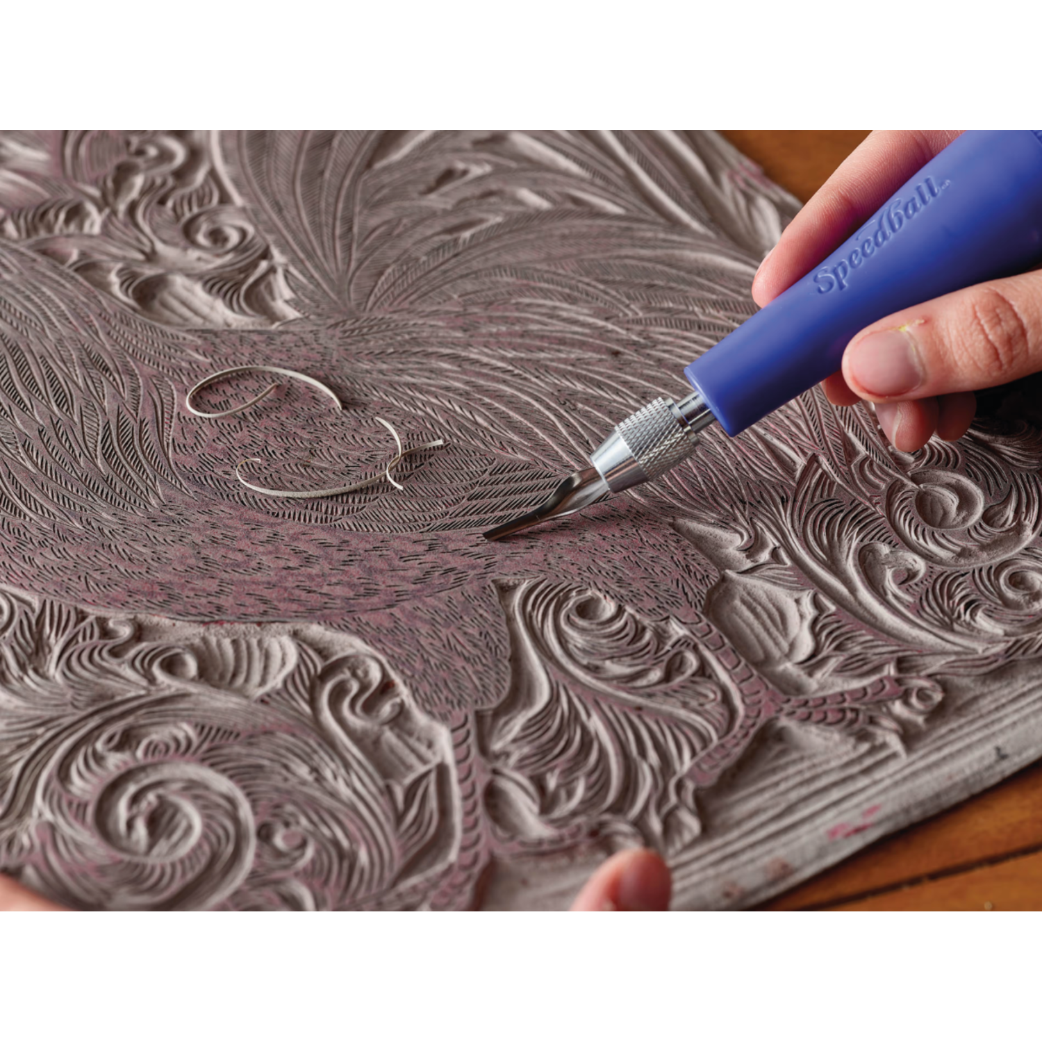 SPEEDBALL RED BARON LINOLEUM 12,7 x 17,7 CM UNMOUNTED (GRAY) 2