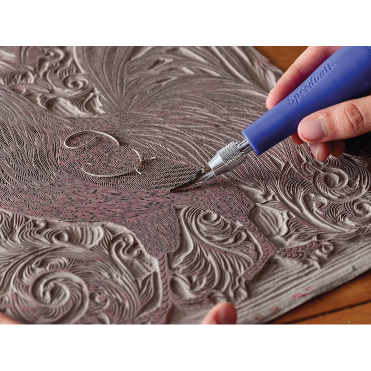 SPEEDBALL RED BARON LINOLEUM 22,8 x 30,4 CM UNMOUNTED (GRAY) 2