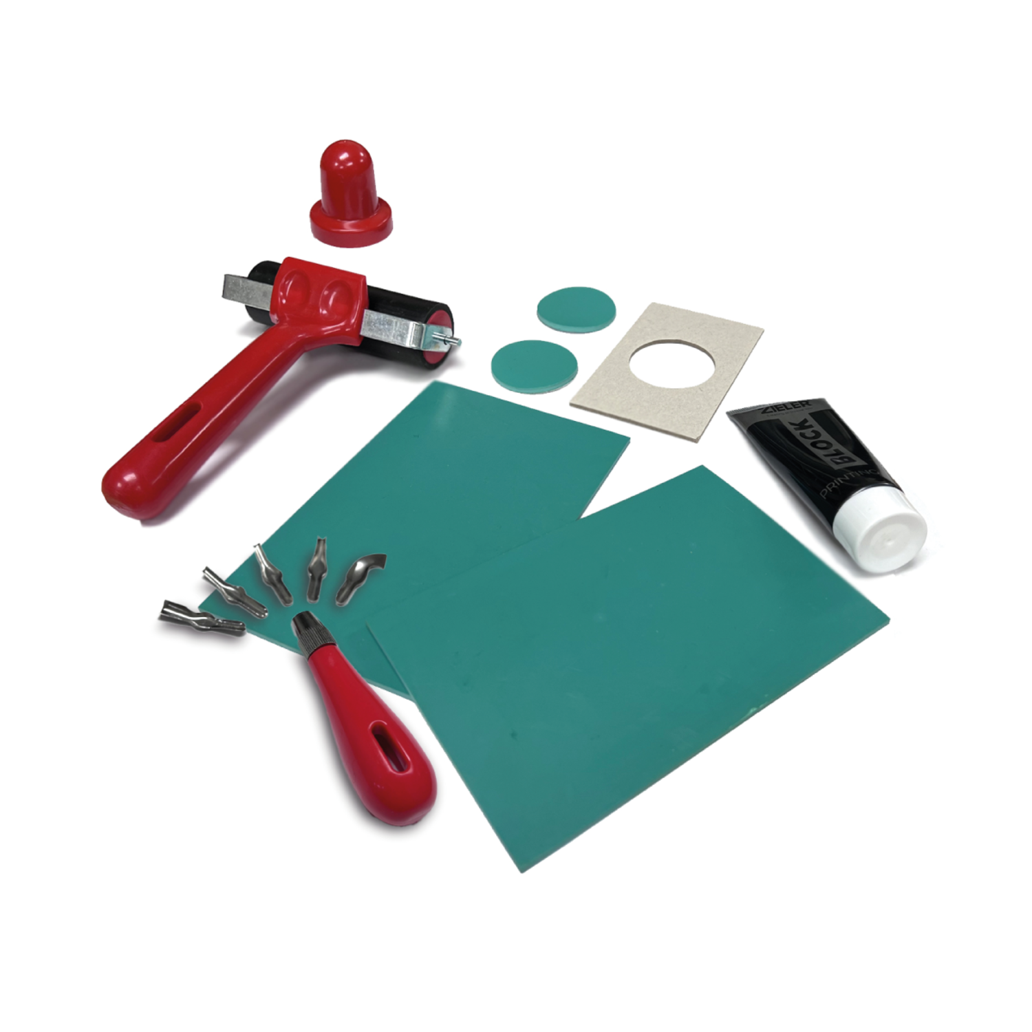 ZIELER LINOLSCHNITT & DRUCK INTRO SET 14X 2