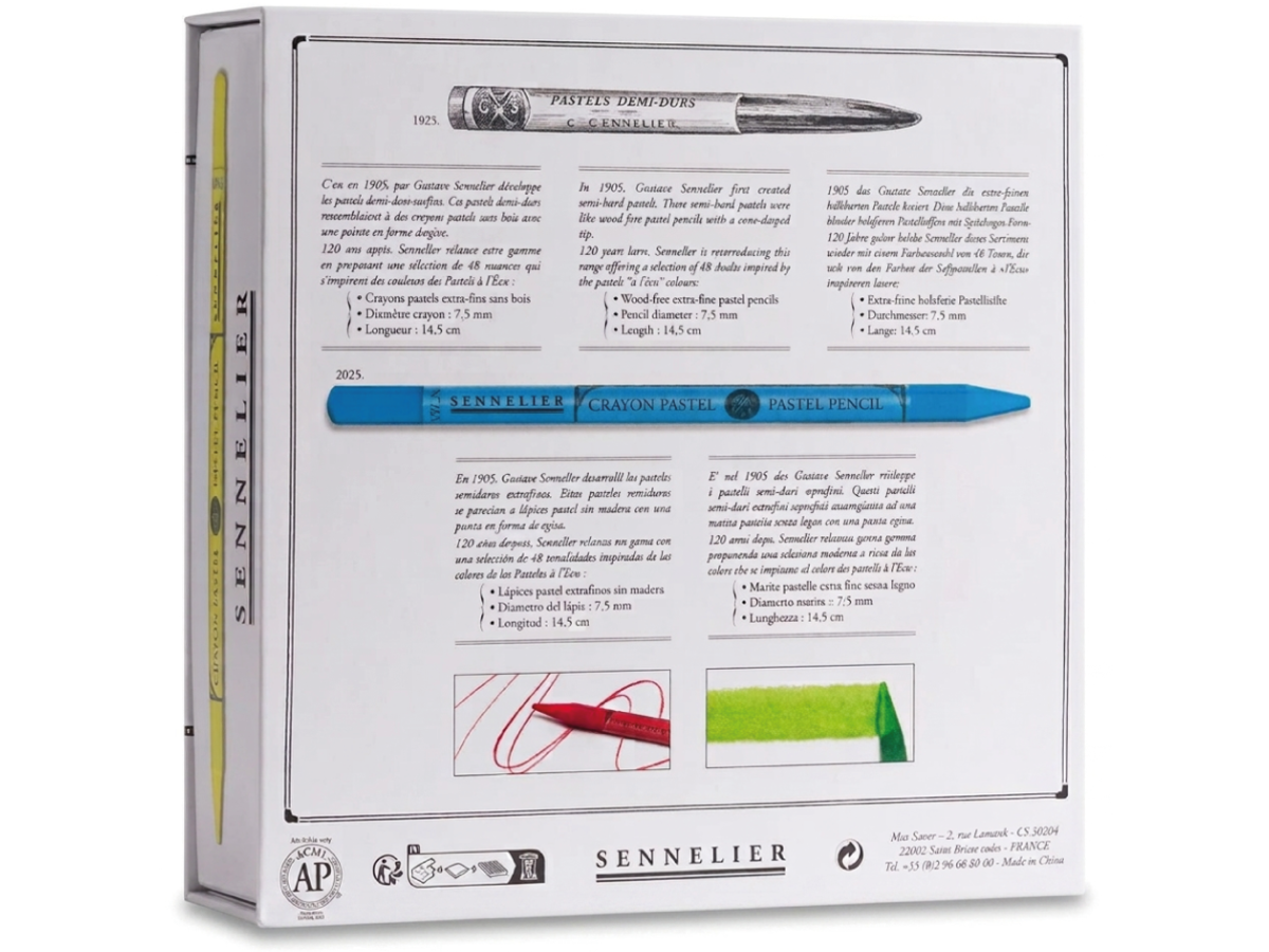 SENNELIER PASTELPOTLODEN SET 12X + 12 LEGE VAKKEN 4