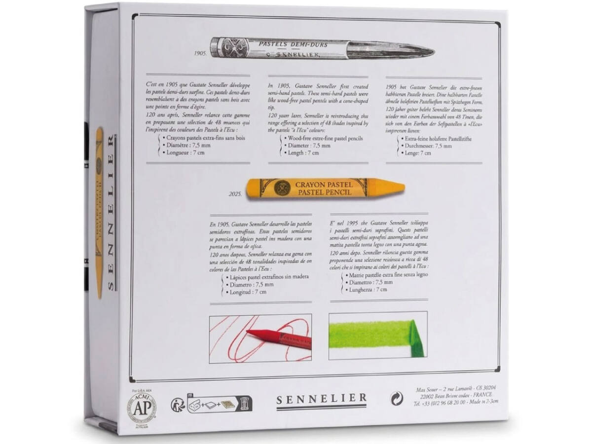 SENNELIER PASTELPOTLODEN SET ASSORTED HALF 24X + 12 LEGE VAKKEN 4