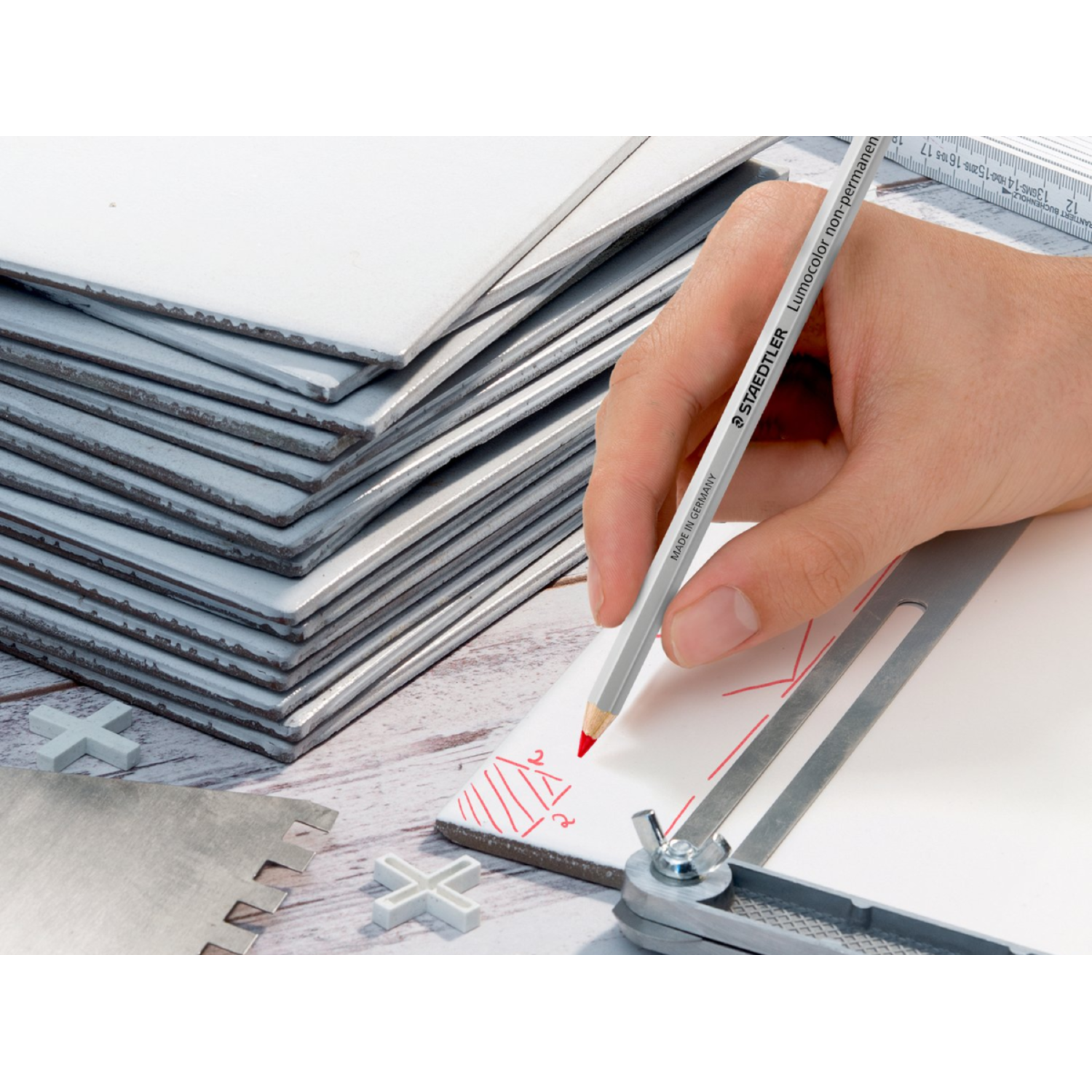 STAEDLER LUMOCOLOR PERMANENT 108 GLASOCHROM BLAUW 2