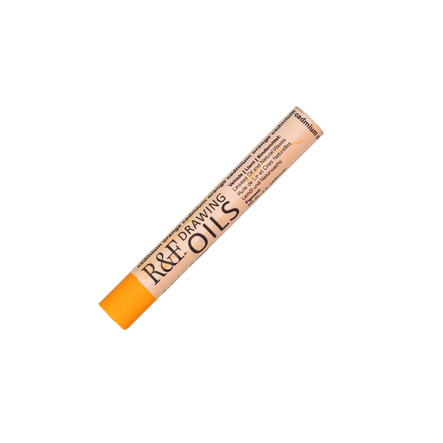 R&F DRAWING OIL STICK 12ML CADMIUM ORANGE 105 3