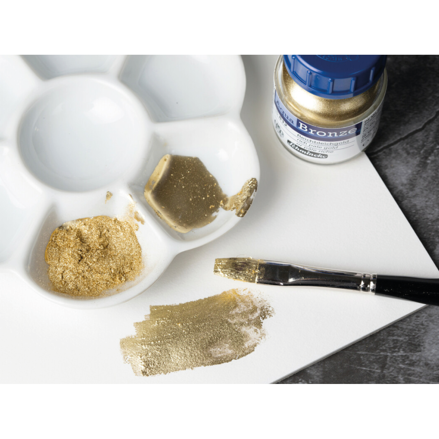 SCHMINCKE AQUA-BRONZE 20ML 812 REICHBLEICHGOLD 4