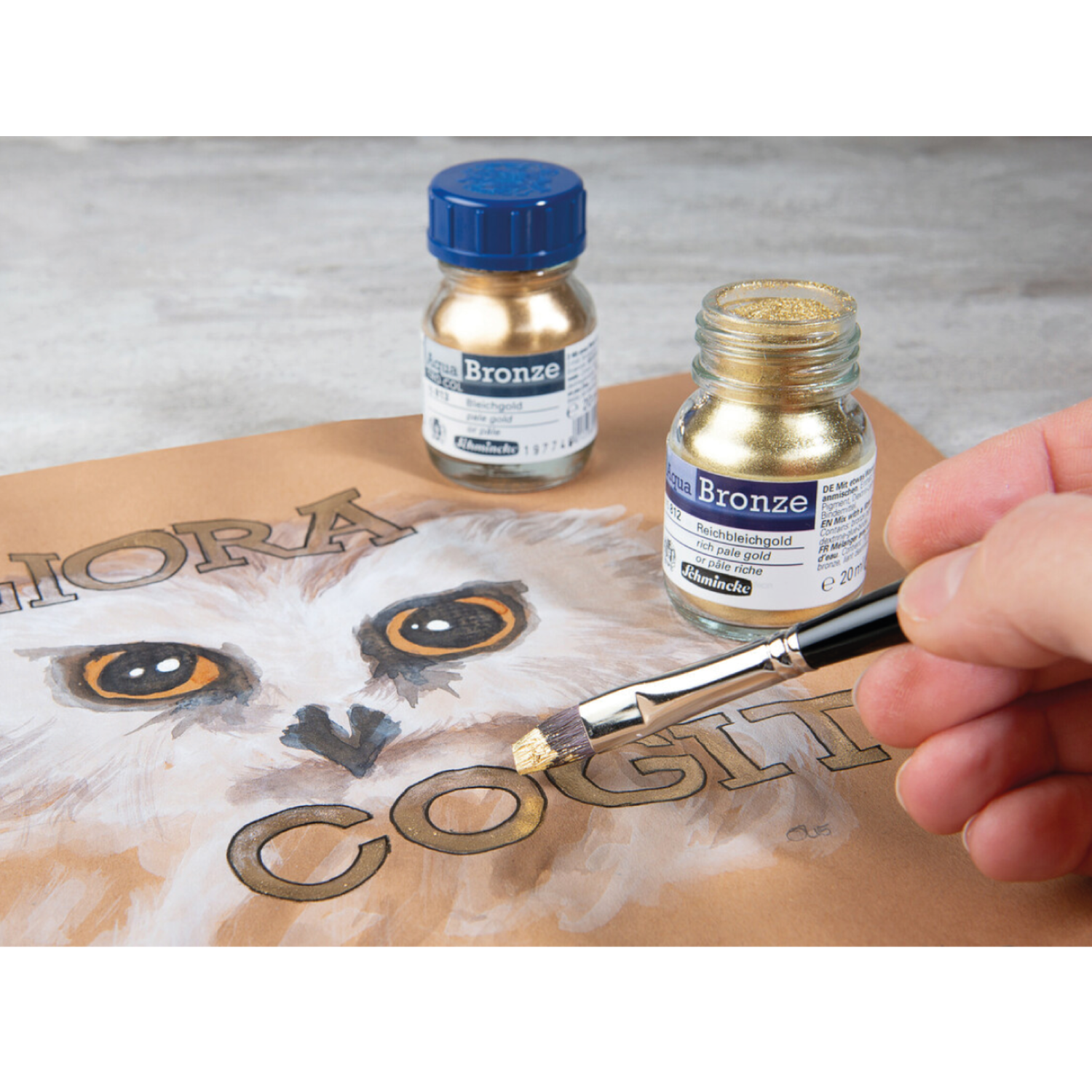 SCHMINCKE AQUA-BRONZE 20ML 812 REICHBLEICHGOLD 5