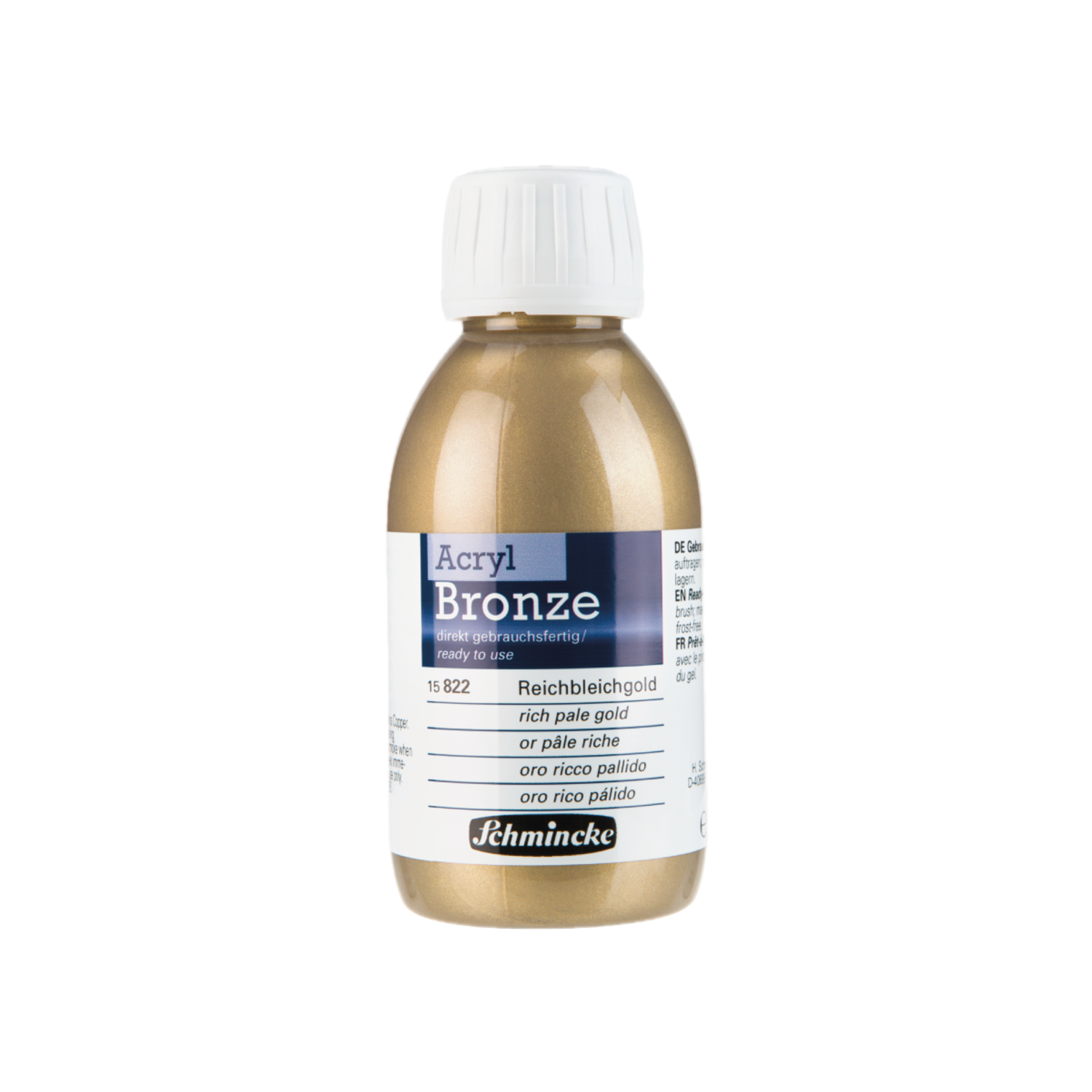 SCHMINCKE ACRYL BRONZE 150ML RICH PALE GOLD 822 2