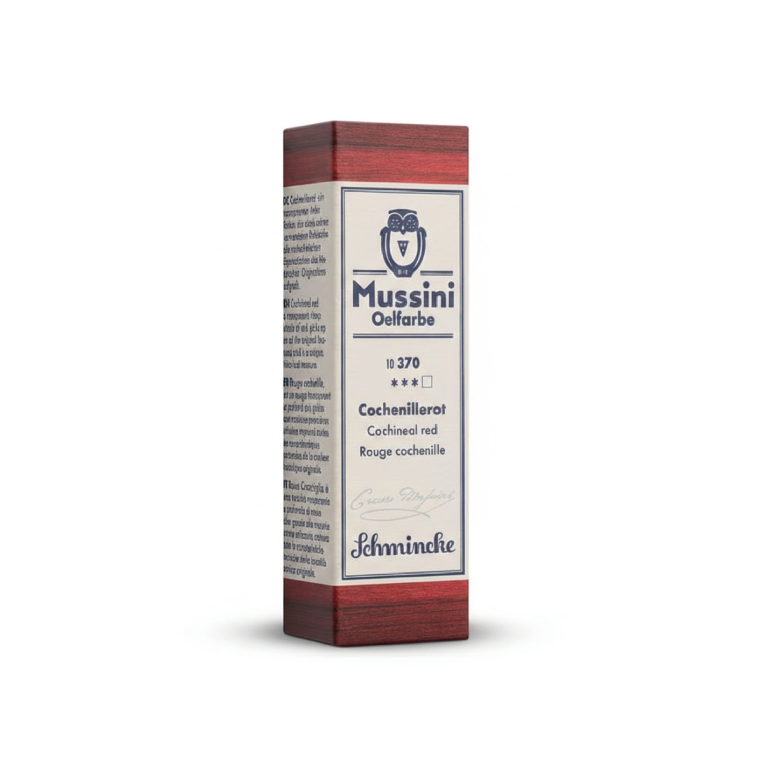 SCHMINCKE MUSSINI  HISTORISCHE ÖLFARBE 15 ML COCHENILLEROT WECK=WECK 4