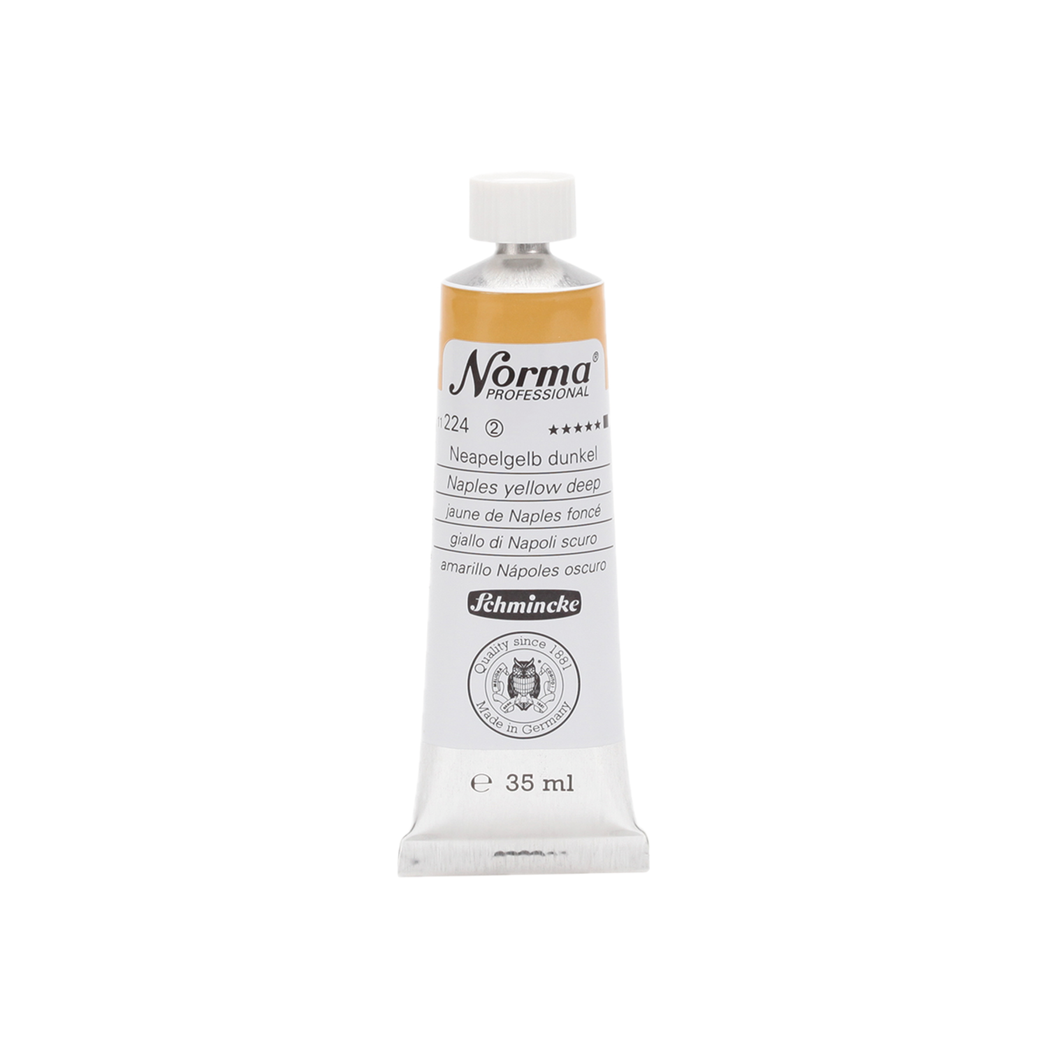 SCHMINCKE NORMA ÖLFARBE 35ML S2 224 NEAPELGELB DUNKEL 3