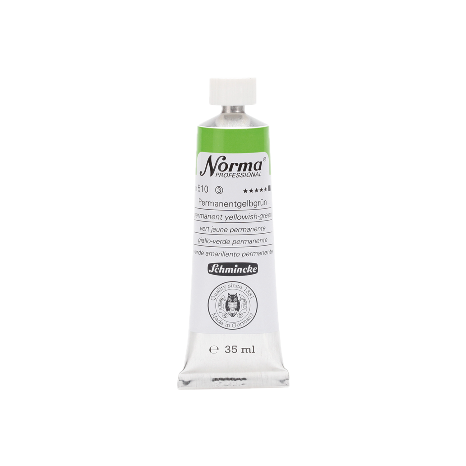 SCHMINCKE NORMA ÖLFARBE  35ML S3 510 PERMANENTGELBGRÜN 3