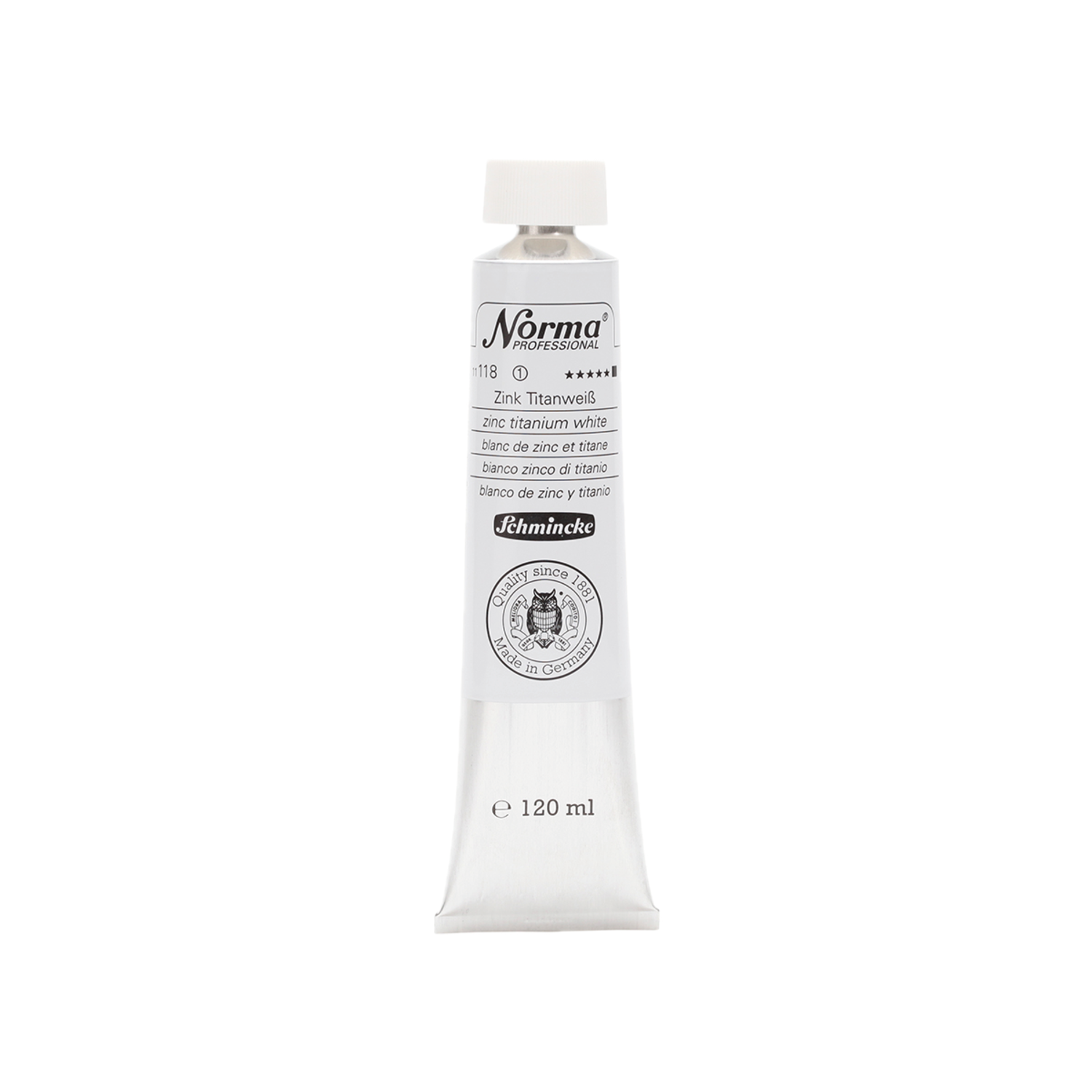 SCHMINCKE NORMA ÖLFARBE 118 120ML S1 ZINK-TITANWEISS 3