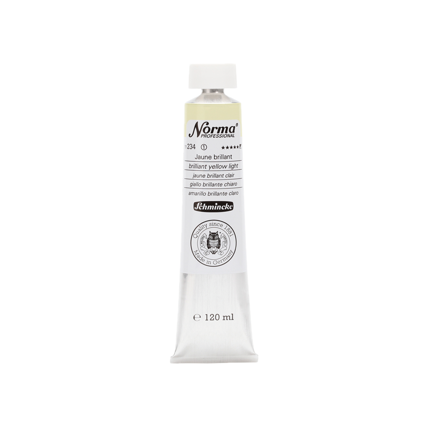 SCHMINCKE NORMA ÖLFARBE 120ML S1 234 BRILLIANTGELB HELL 3