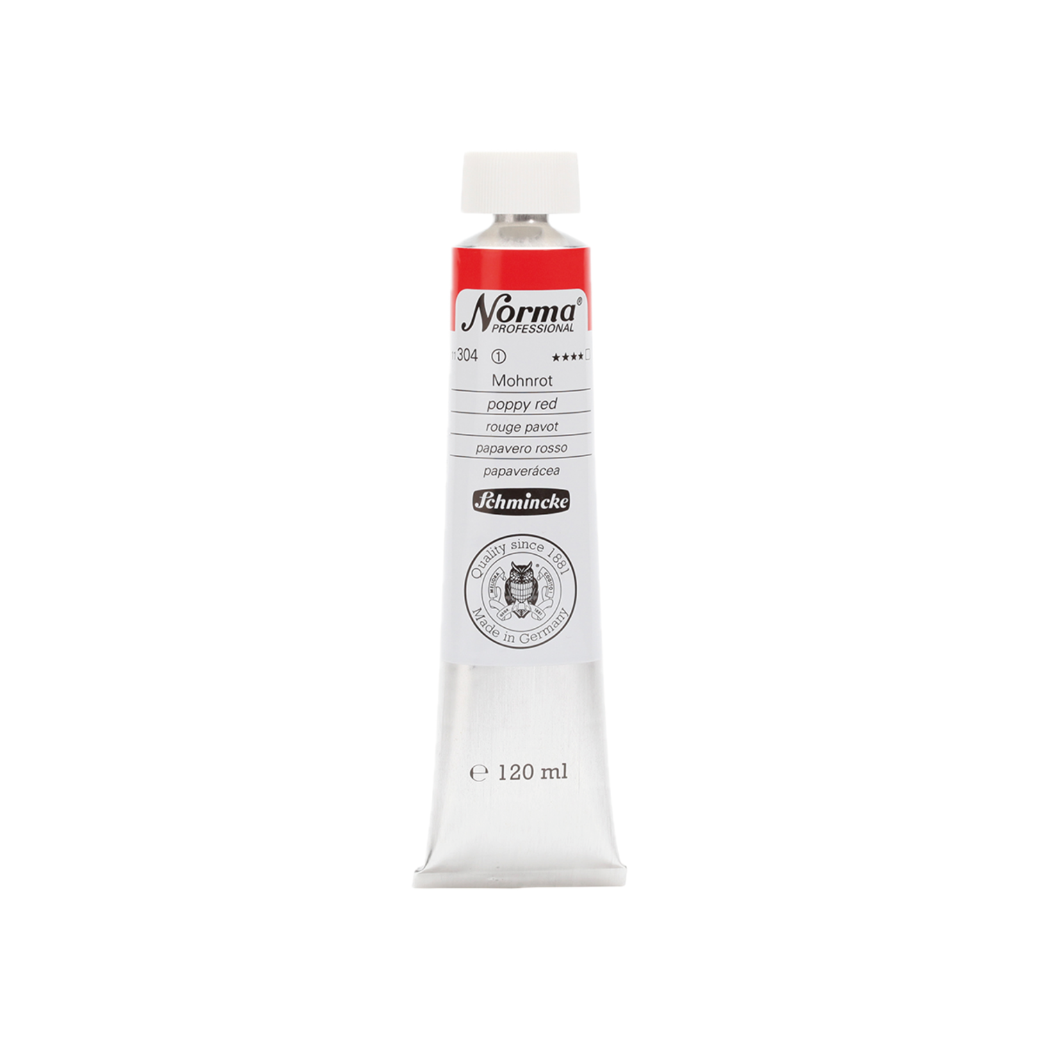 SCHMINCKE NORMA ÖLFARBE 304 120ML S1 MOHNROT 3