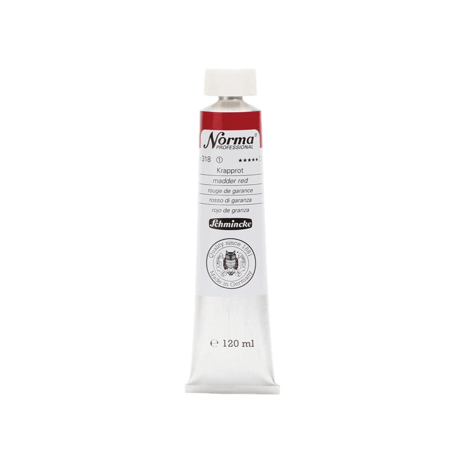 SCHMINCKE NORMA ÖLFARBE 120ML S1 318 KRAPPROT 3