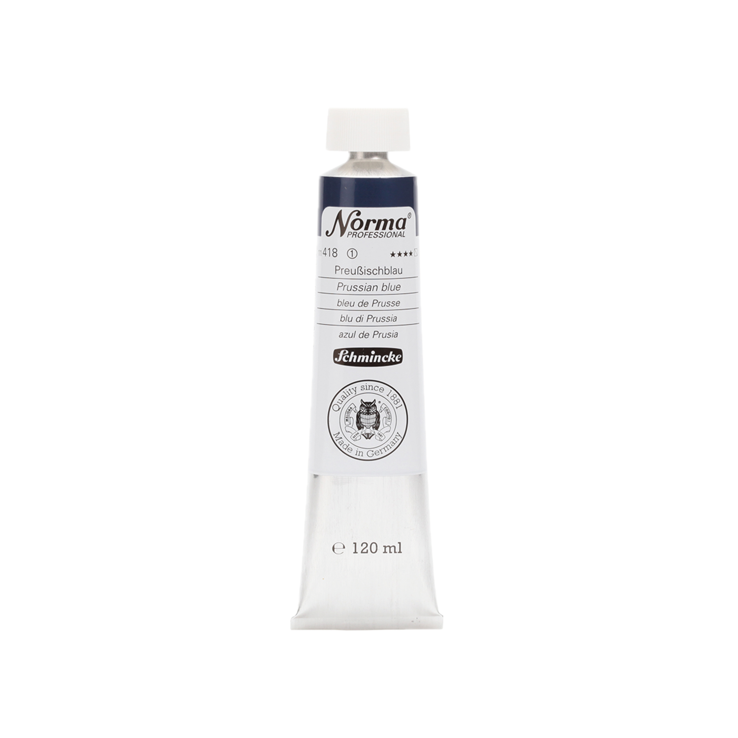 SCHMINCKE NORMA ÖLFARBE 418 120ML S1 PREUSSISCH BLAU 3