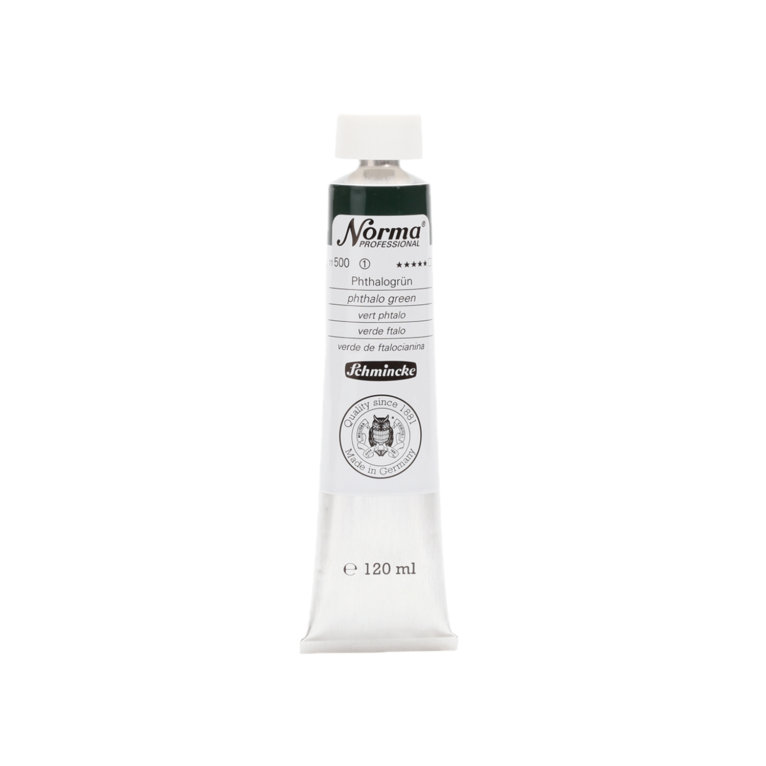 SCHMINCKE NORMA ÖLFARBE 120ML S1 500 PHTHALOGRÜN 3