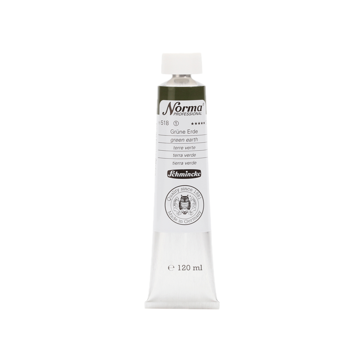 SCHMINCKE NORMA ÖLFARBE 518 120ML S1 GRÜNE ERDE 3