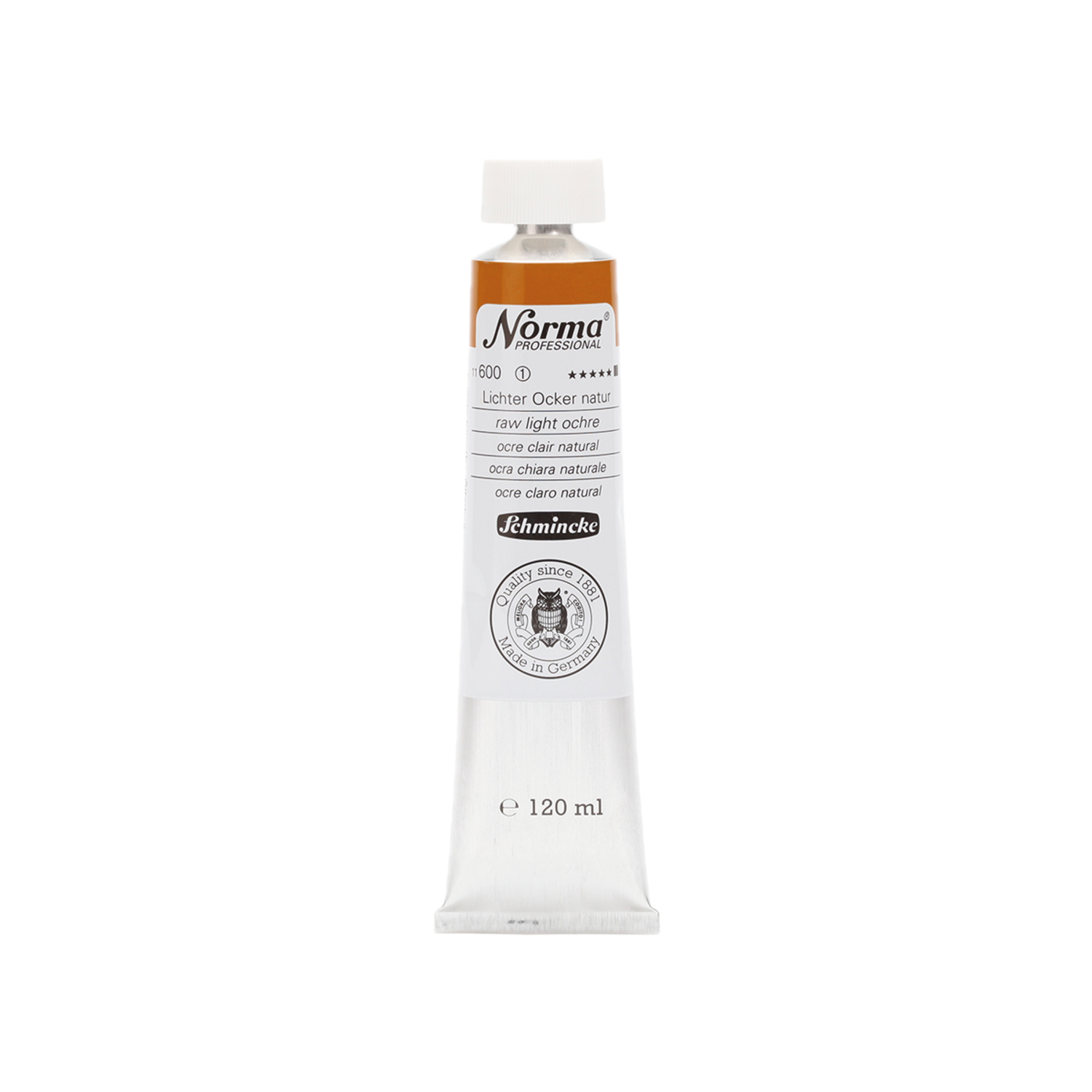 SCHMINCKE NORMA ÖLFARBE 120ML S1 600 LICHTER OCKER NATUR 3