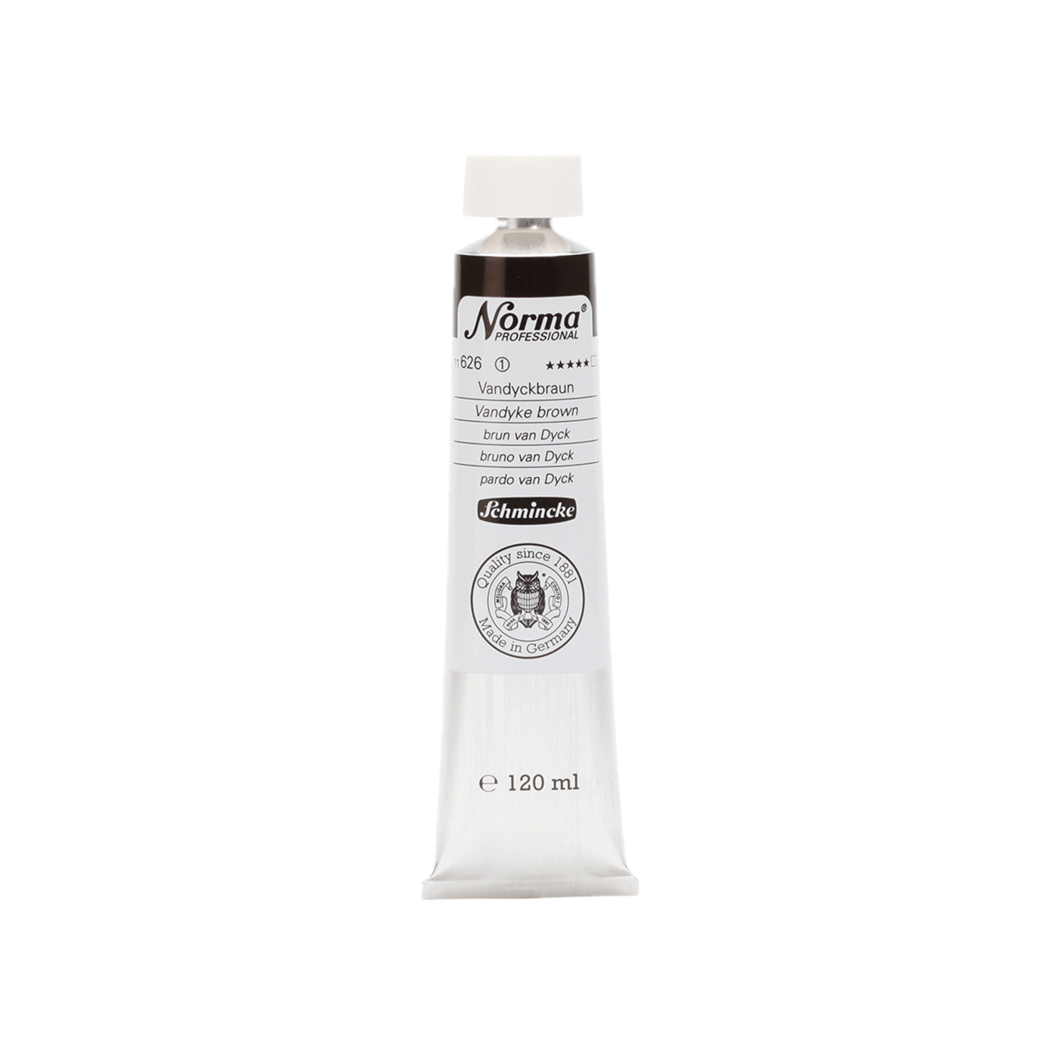 SCHMINCKE NORMA ÖLFARBE 120ML S1 626 VANDYCKEBRAUN 3