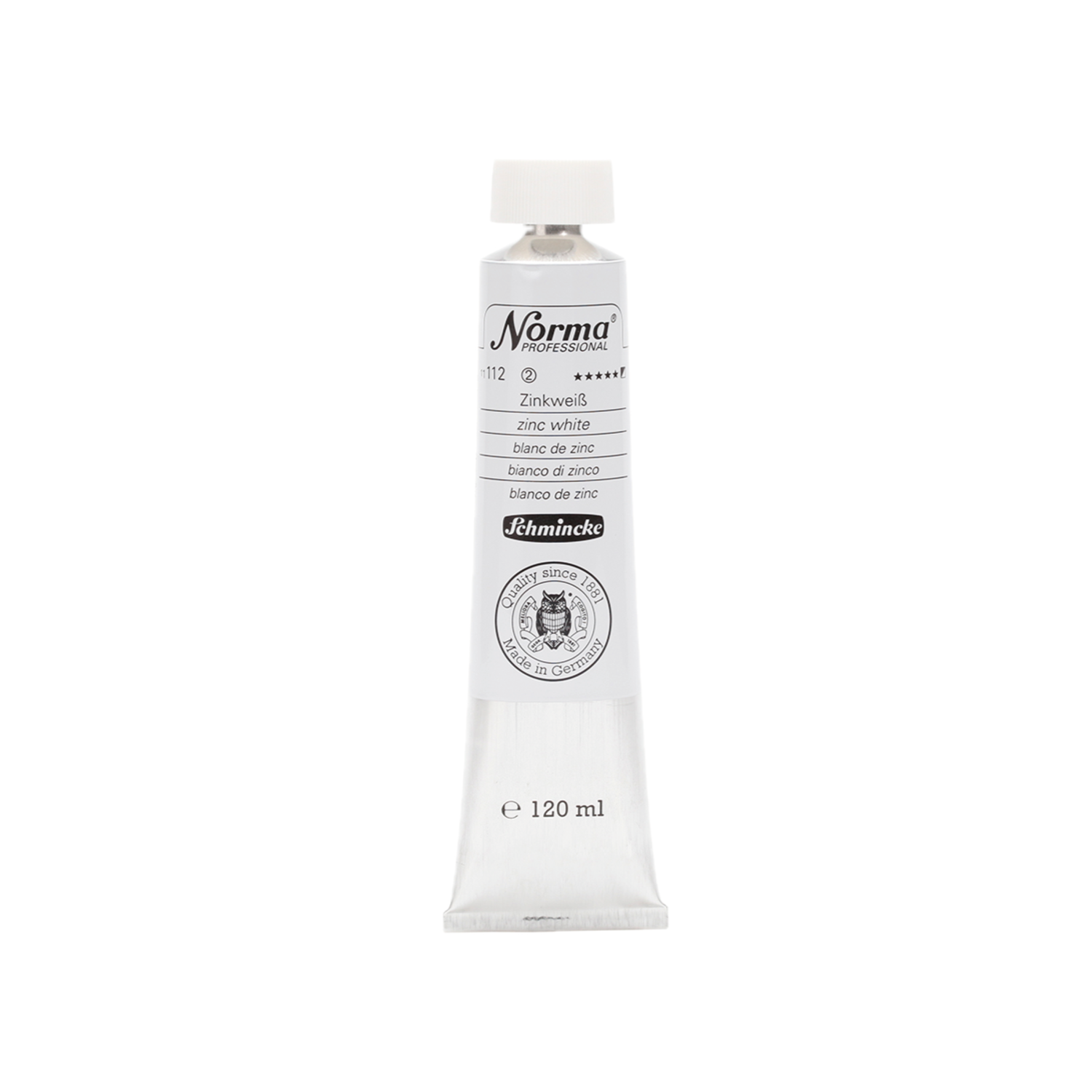 SCHMINCKE NORMA ÖLFARBE 120ML S2 112 ZINKWEISS 3