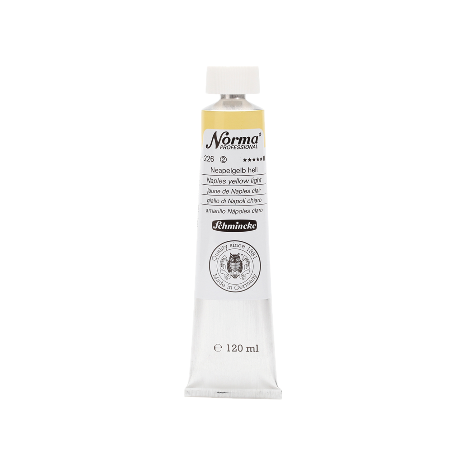 SCHMINCKE NORMA ÖLFARBE 120ML S2 226 NEAPELGELB HELL 3