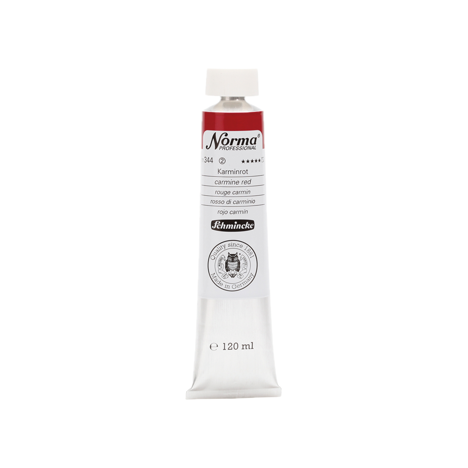 SCHMINCKE NORMA ÖLFARBE 120ML S2 344 KARMINROT 3