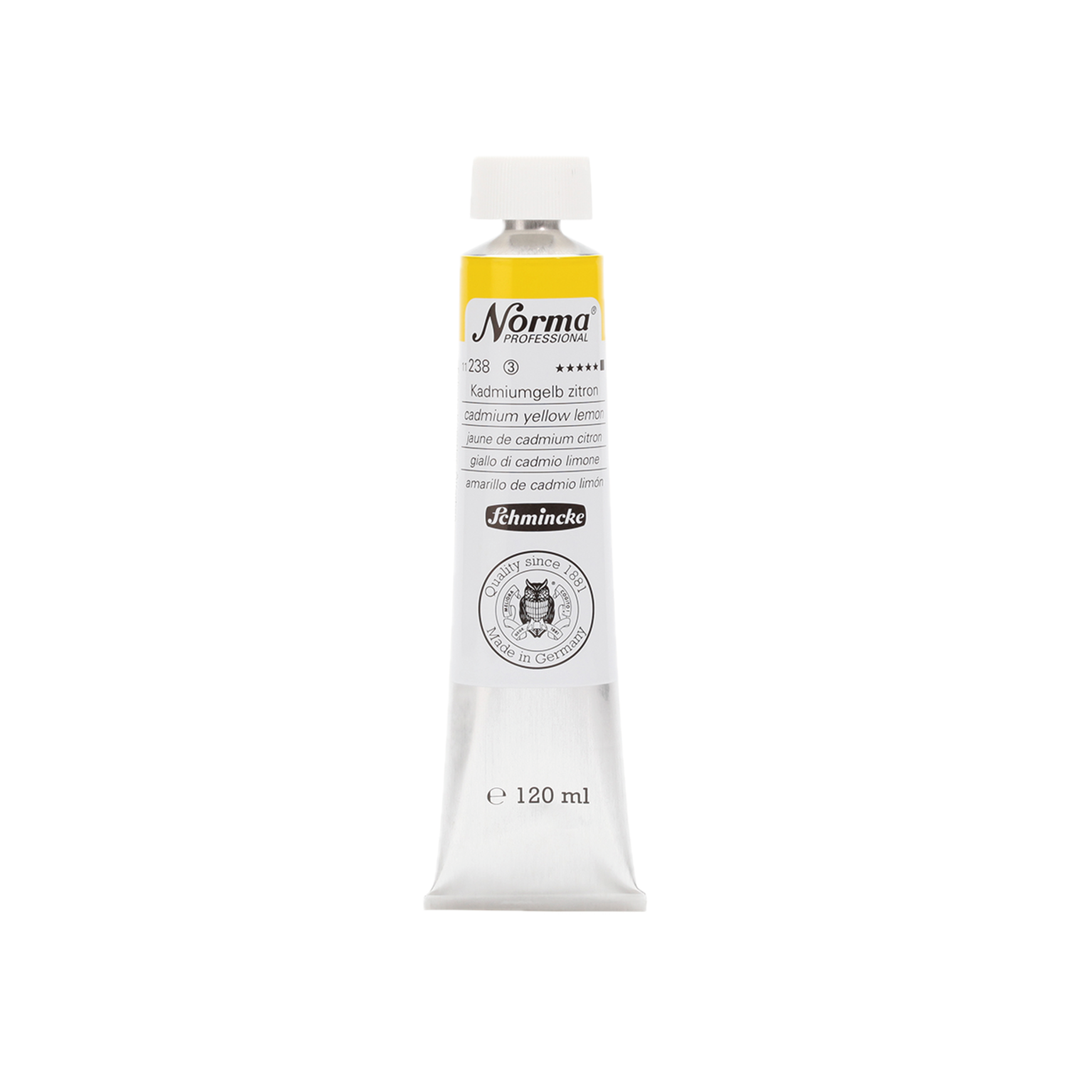 SCHMINCKE NORMA ÖLFARBE 120ML S3 238 KADMIUMGELB ZITRON 3