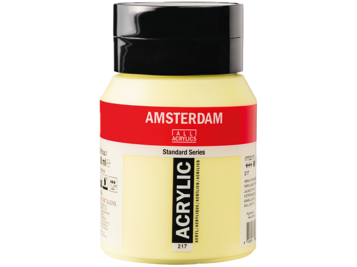 TALENS AMSTERDAM ACRYLFARBE 500 ML 217 PERMANENT ZITRONENGELB HELL 3