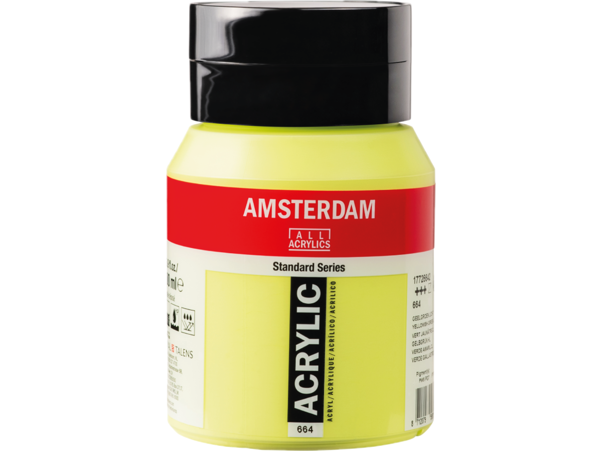 TALENS AMSTERDAM ACRYLFARBE 500 ML 664 GELBGRÜN HELL 3