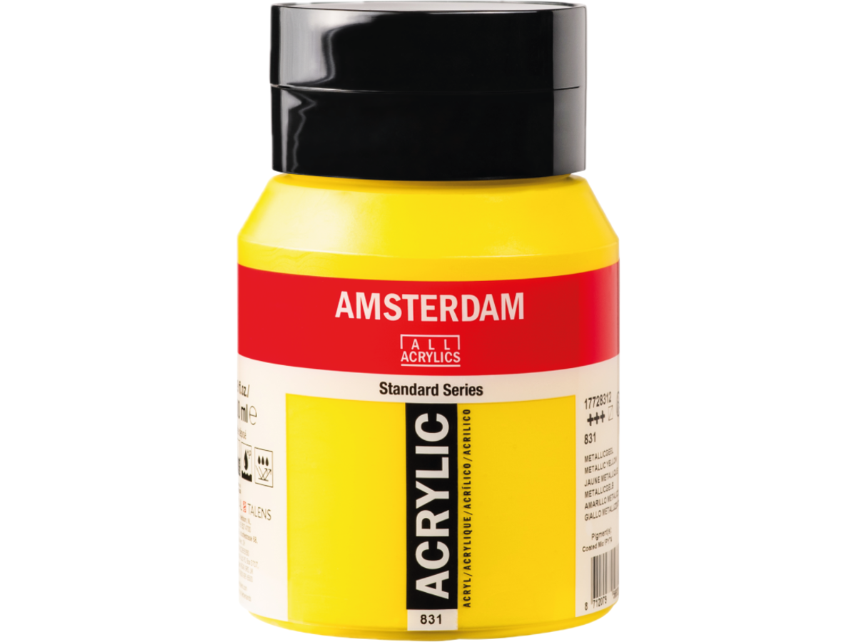 TALENS AMSTERDAM ACRYLFARBE 500 ML 831 METALLIC GELB 3