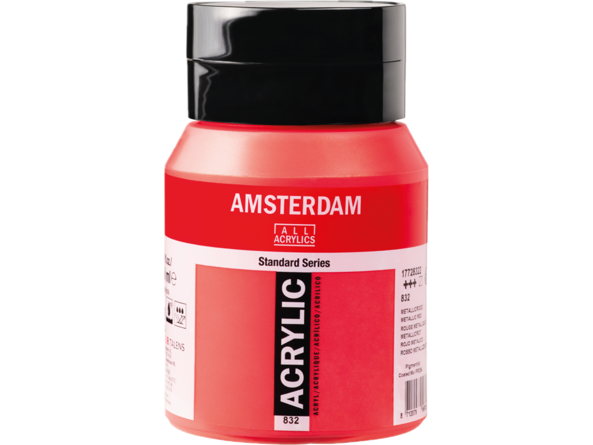TALENS AMSTERDAM ACRYLFARBE 500 ML 832 METALLIC ROT 3